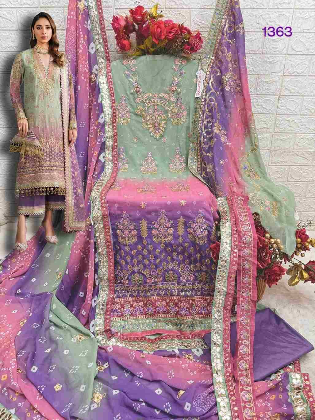 Fepic Hit Design 1363 By Fepic Designer Pakistani Suits Beautiful Stylish Fancy Colorful Party Wear & Occasional Wear Georgette Embroidered Dresses At Wholesale Price