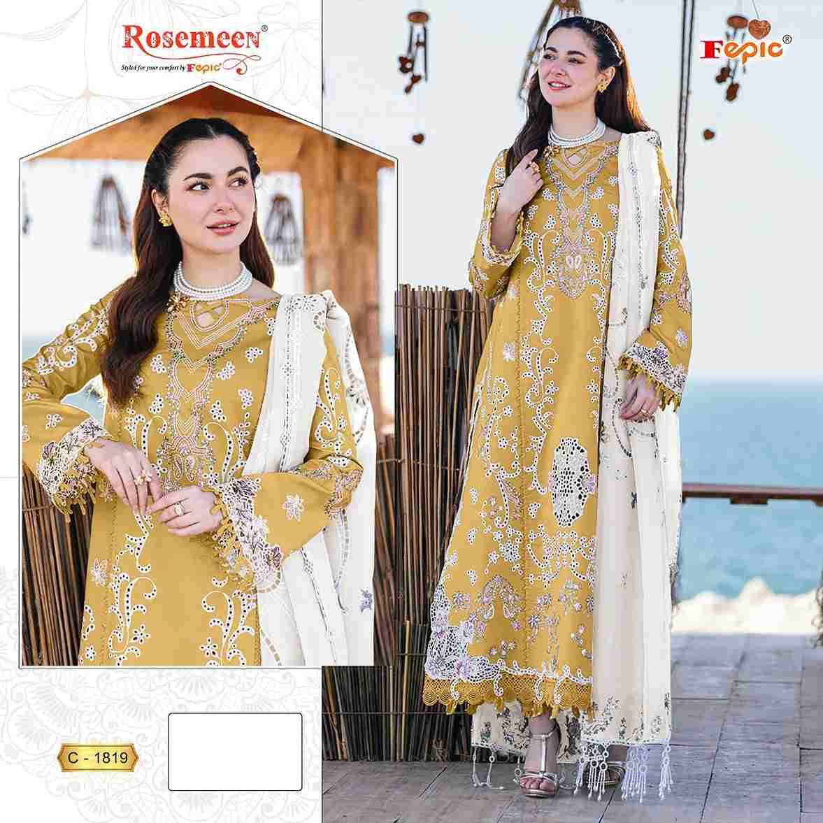 Fepic 1819 Colours By Fepic 1819-A To 1819-C Series Beautiful Pakistani Suits Colorful Stylish Fancy Casual Wear & Ethnic Wear Rayon Embroidered Dresses At Wholesale Price