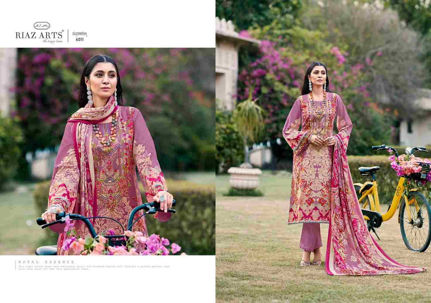 Guzarish By Riaz Arts 6010 To 6015 Series Designer Pakistani Suits Collection Beautiful Stylish Fancy Colorful Party Wear & Occasional Wear Pure Lawn Print With Embroidered Dresses At Wholesale Price