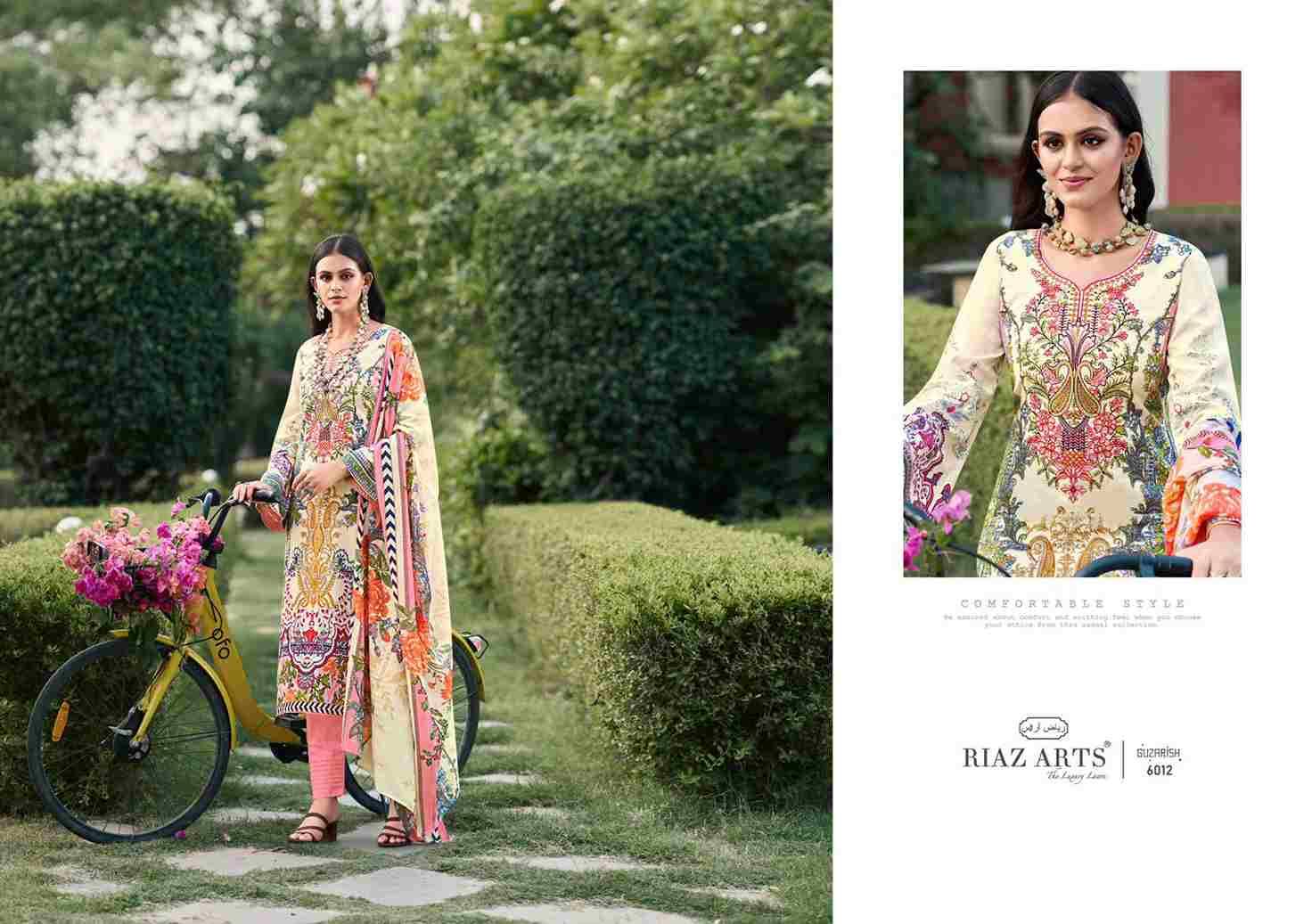 Guzarish By Riaz Arts 6010 To 6015 Series Designer Pakistani Suits Collection Beautiful Stylish Fancy Colorful Party Wear & Occasional Wear Pure Lawn Print With Embroidered Dresses At Wholesale Price