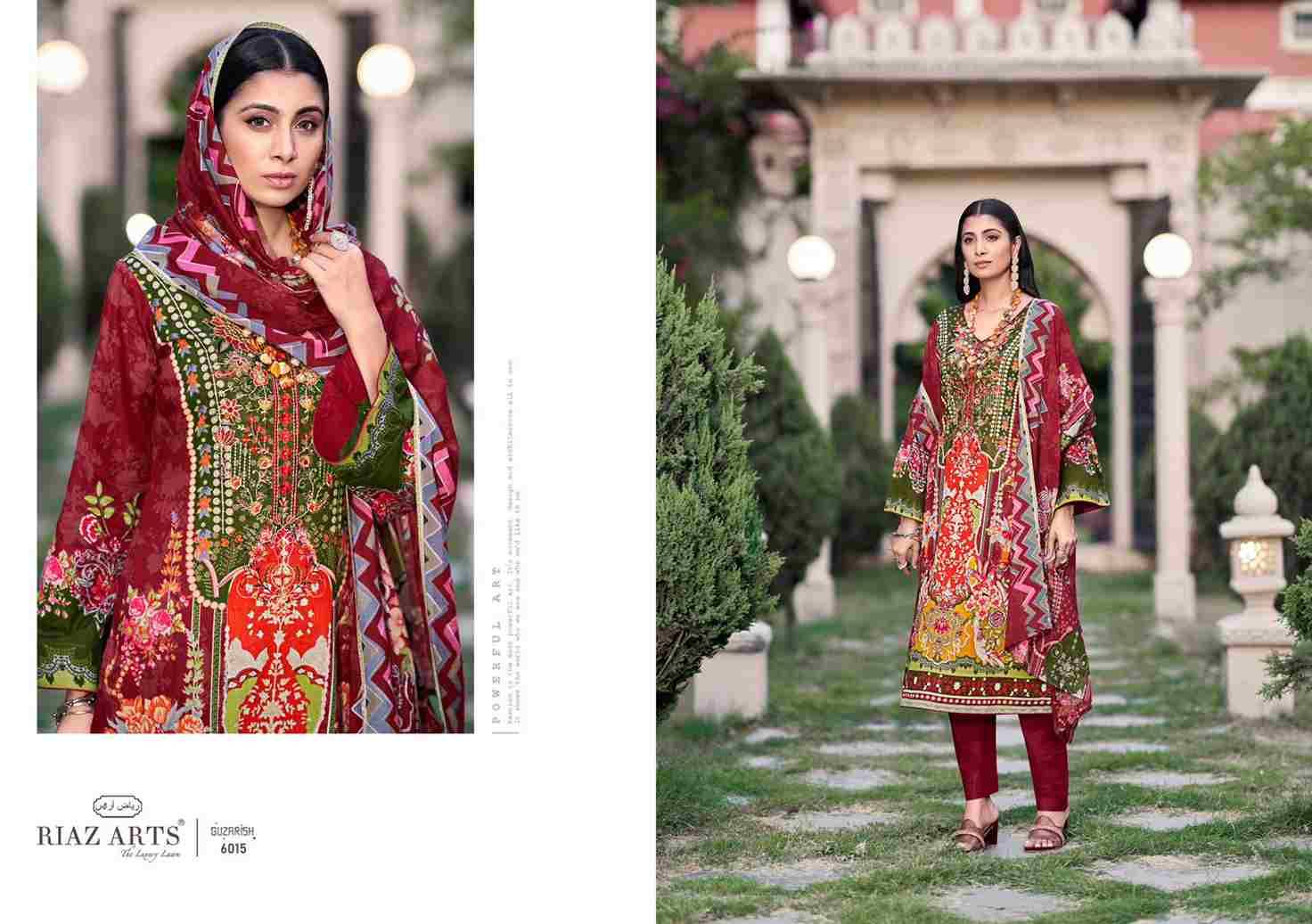 Guzarish By Riaz Arts 6010 To 6015 Series Designer Pakistani Suits Collection Beautiful Stylish Fancy Colorful Party Wear & Occasional Wear Pure Lawn Print With Embroidered Dresses At Wholesale Price