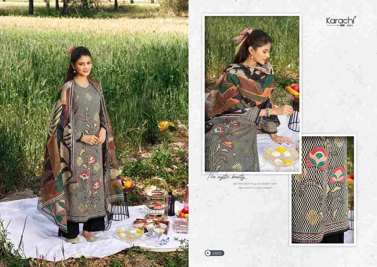 Alfaaz By Karachi Prints 8801 To 8804 Series Beautiful Festive Suits Colorful Stylish Fancy Casual Wear & Ethnic Wear Pure Cambric Print With Embroidered Dresses At Wholesale Price