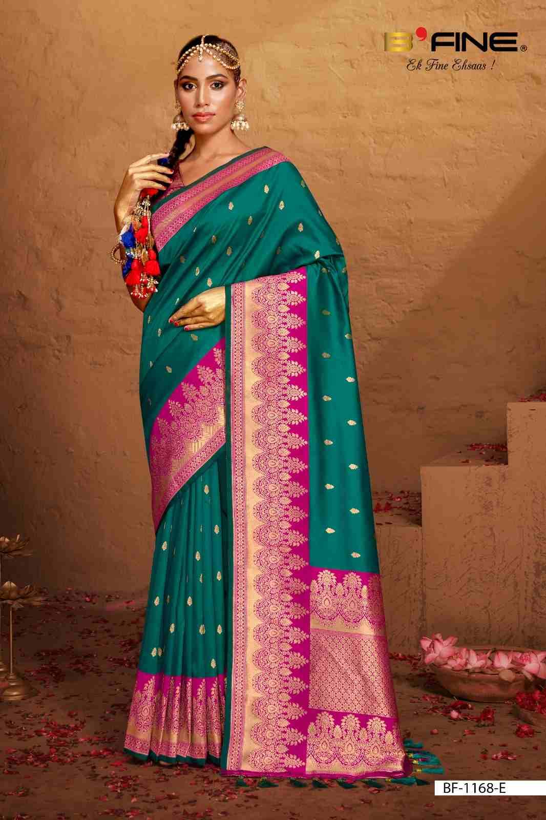 Priyal By BFine 1168-A To 1168-F Series Indian Traditional Wear Collection Beautiful Stylish Fancy Colorful Party Wear & Occasional Wear Silk Sarees At Wholesale Price