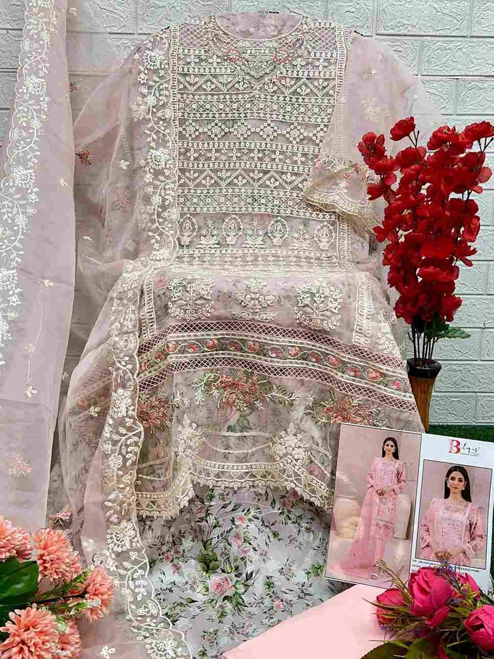 Bilqis 56 Colours By Bilqis 56-A To 56-D Series Beautiful Pakistani Suits Stylish Fancy Colorful Party Wear & Occasional Wear Organza Embroidery Dresses At Wholesale Price