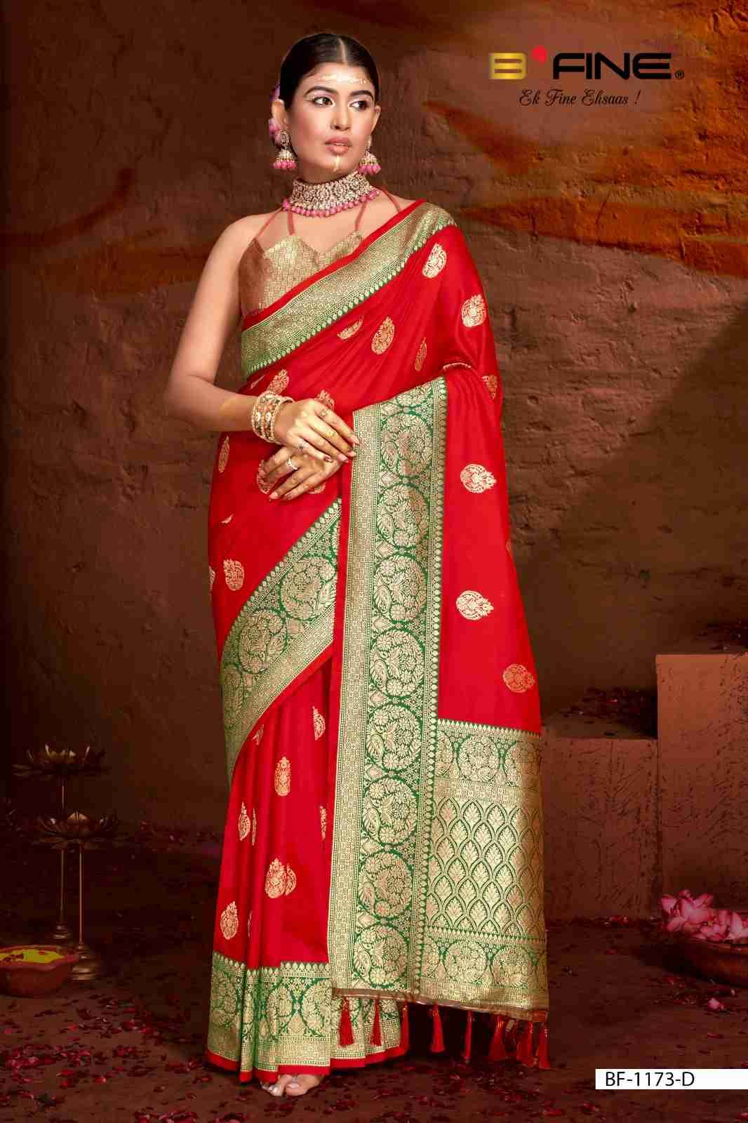 Joshita By BFine 1173-A To 1173-F Series Indian Traditional Wear Collection Beautiful Stylish Fancy Colorful Party Wear & Occasional Wear Silk Sarees At Wholesale Price