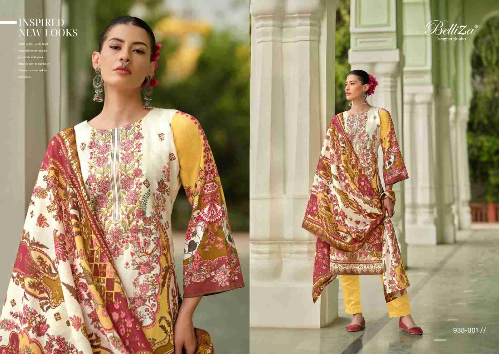 Naira Vol-60 By Belliza 938-001 To 938-008 Series Beautiful Festive Suits Stylish Fancy Colorful Casual Wear & Ethnic Wear Pure Cotton Print Dresses At Wholesale Price