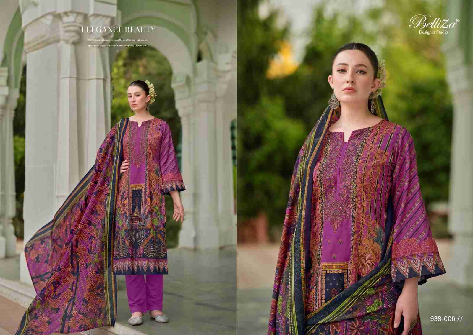 Naira Vol-60 By Belliza 938-001 To 938-008 Series Beautiful Festive Suits Stylish Fancy Colorful Casual Wear & Ethnic Wear Pure Cotton Print Dresses At Wholesale Price