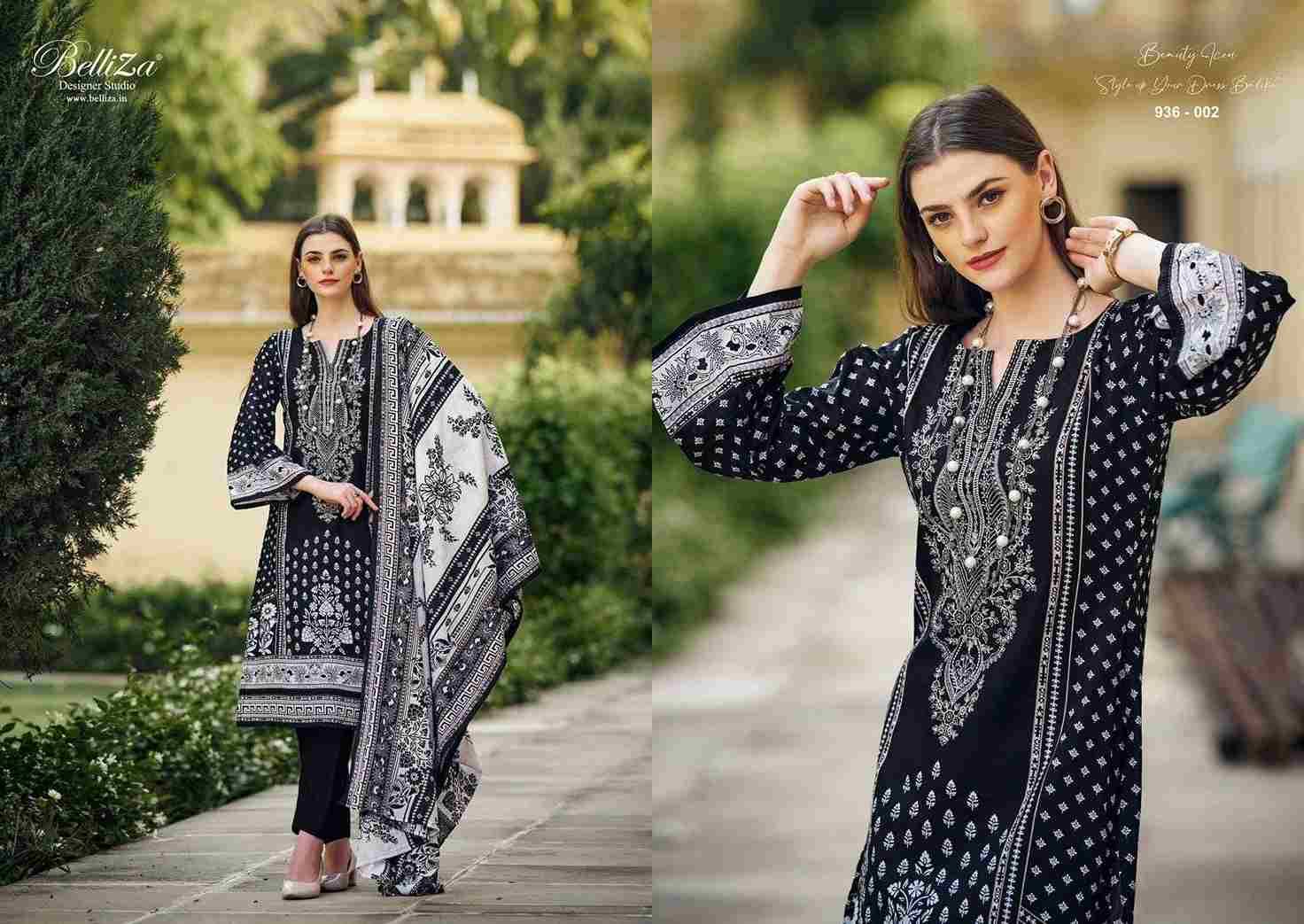 Naira Black And White Vol-2 By Belliza 936-001 To 936-008 Series Designer Suits Beautiful Fancy Colorful Stylish Party Wear & Occasional Wear Pure Jam Cotton Dresses At Wholesale Price