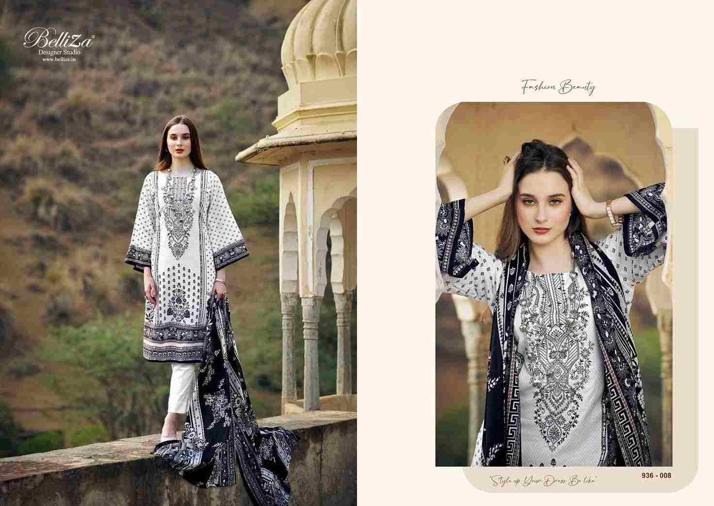 Naira Black And White Vol-2 By Belliza 936-001 To 936-008 Series Designer Suits Beautiful Fancy Colorful Stylish Party Wear & Occasional Wear Pure Jam Cotton Dresses At Wholesale Price