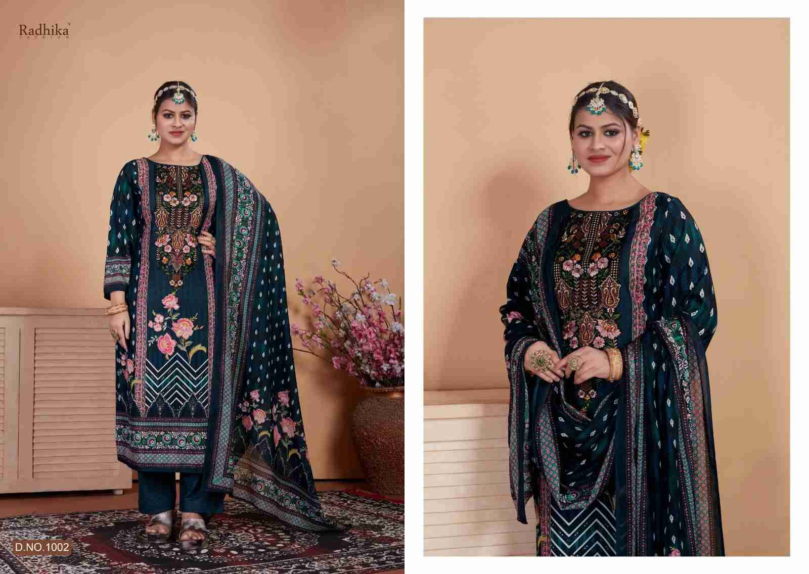 Razo By Azara 1001 To 1004 Series Beautiful Festive Suits Colorful Stylish Fancy Casual Wear & Ethnic Wear Muslin Print Dresses At Wholesale Price