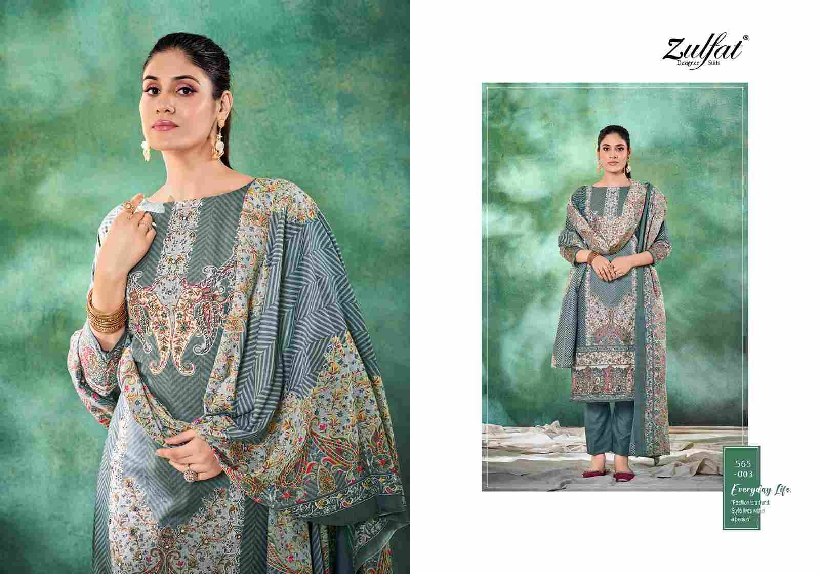 Tania Vol-3 By Zulfat 565-001 To 565-006 Series Beautiful Festive Suits Stylish Fancy Colorful Casual Wear & Ethnic Wear Pure Cotton Print Dresses At Wholesale Price