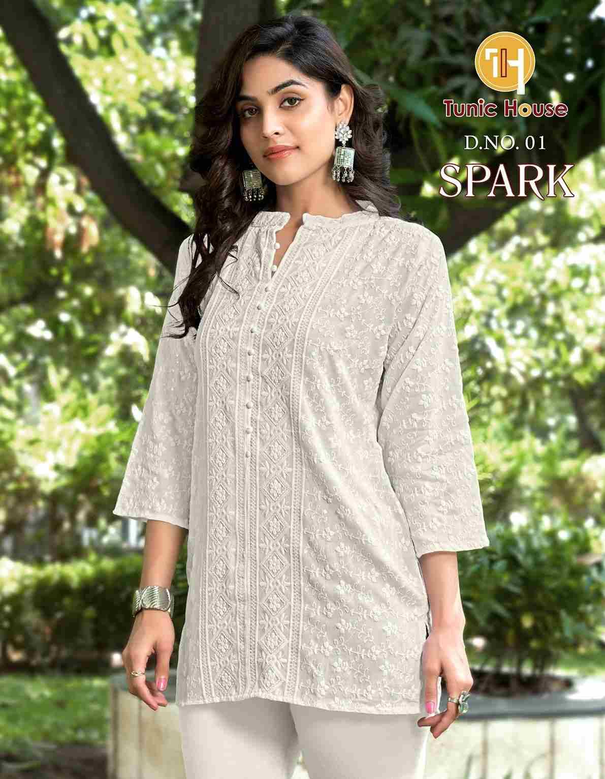 Spark By Tunic House Designer Stylish Fancy Colorful Beautiful Party Wear & Ethnic Wear Collection Viscose Rayon Tops At Wholesale Price