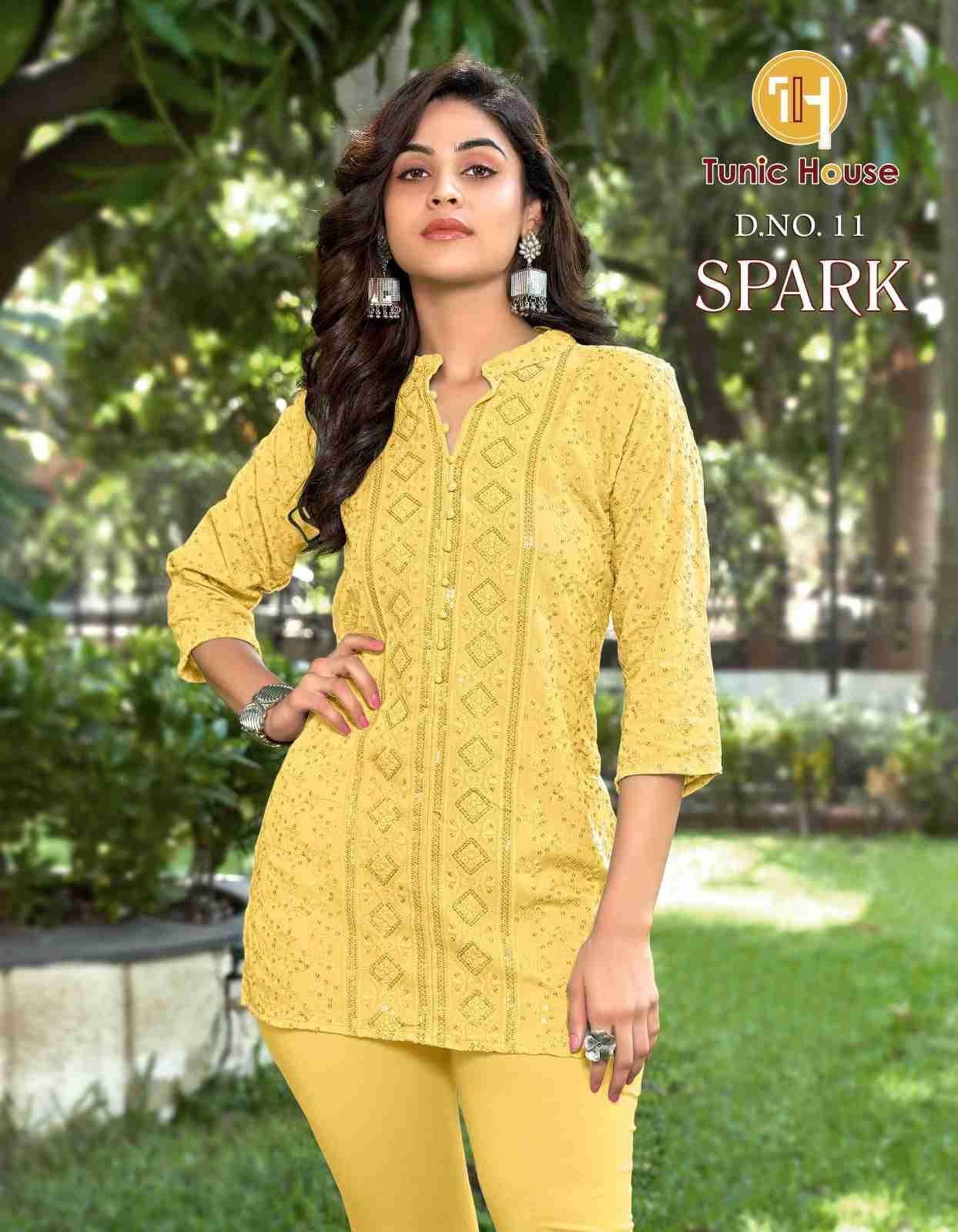 Spark By Tunic House Designer Stylish Fancy Colorful Beautiful Party Wear & Ethnic Wear Collection Viscose Rayon Tops At Wholesale Price