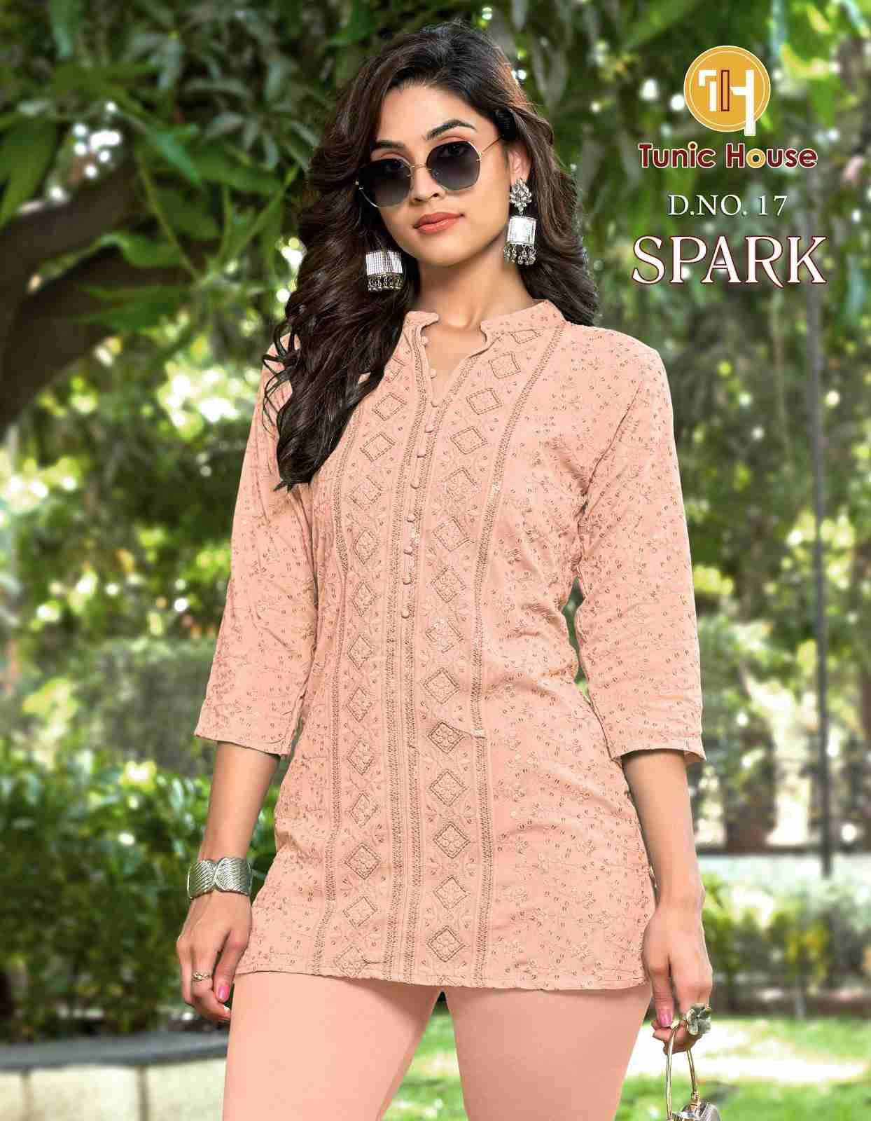 Spark By Tunic House Designer Stylish Fancy Colorful Beautiful Party Wear & Ethnic Wear Collection Viscose Rayon Tops At Wholesale Price