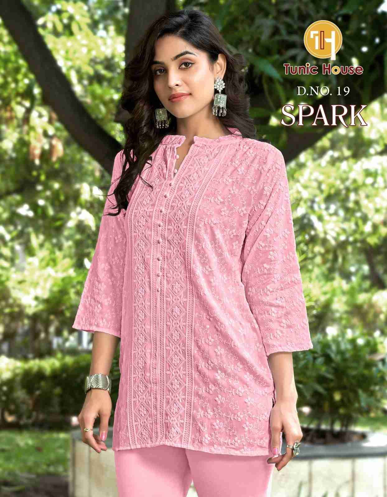 Spark By Tunic House Designer Stylish Fancy Colorful Beautiful Party Wear & Ethnic Wear Collection Viscose Rayon Tops At Wholesale Price