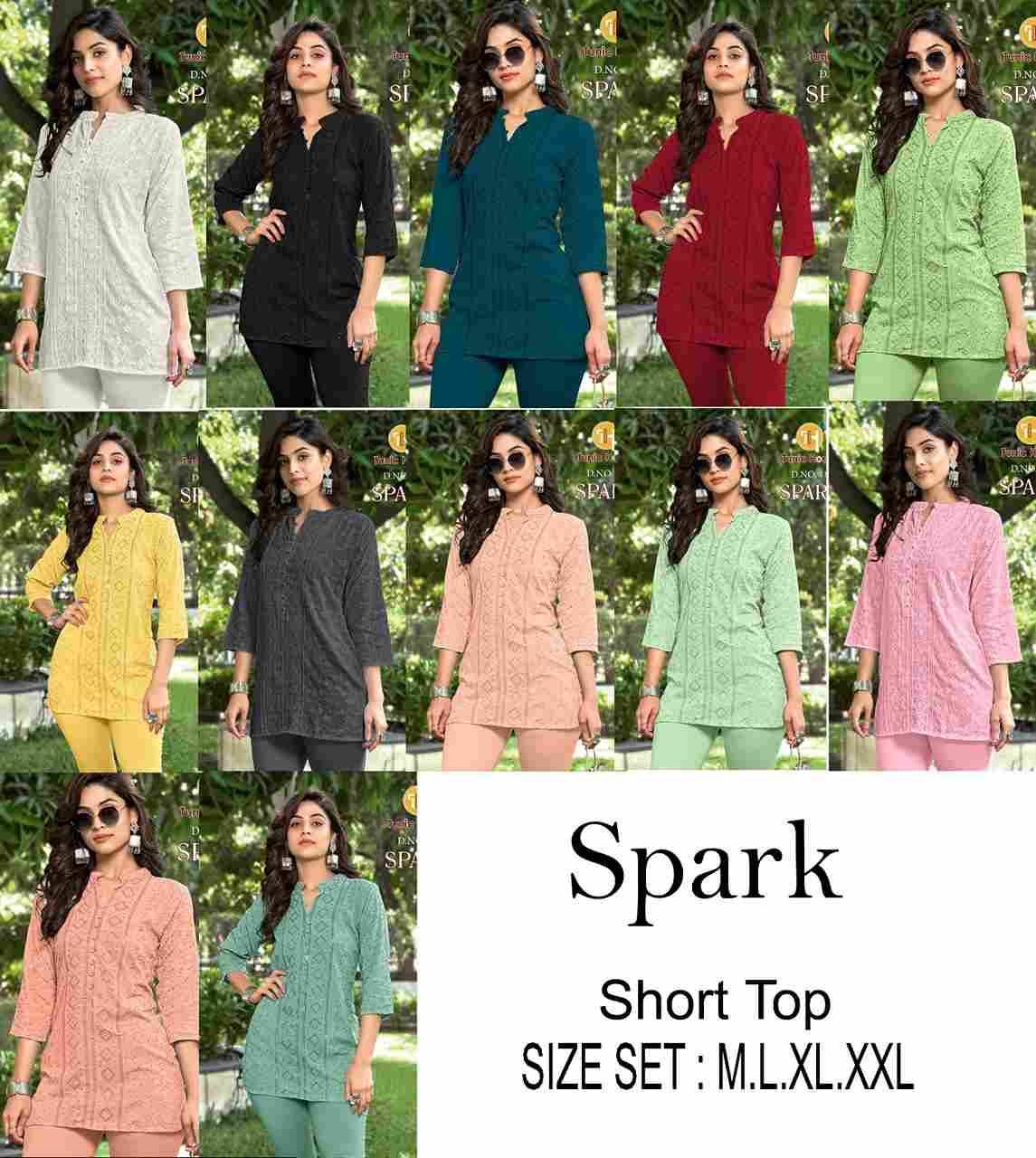 Spark By Tunic House Designer Stylish Fancy Colorful Beautiful Party Wear & Ethnic Wear Collection Viscose Rayon Tops At Wholesale Price