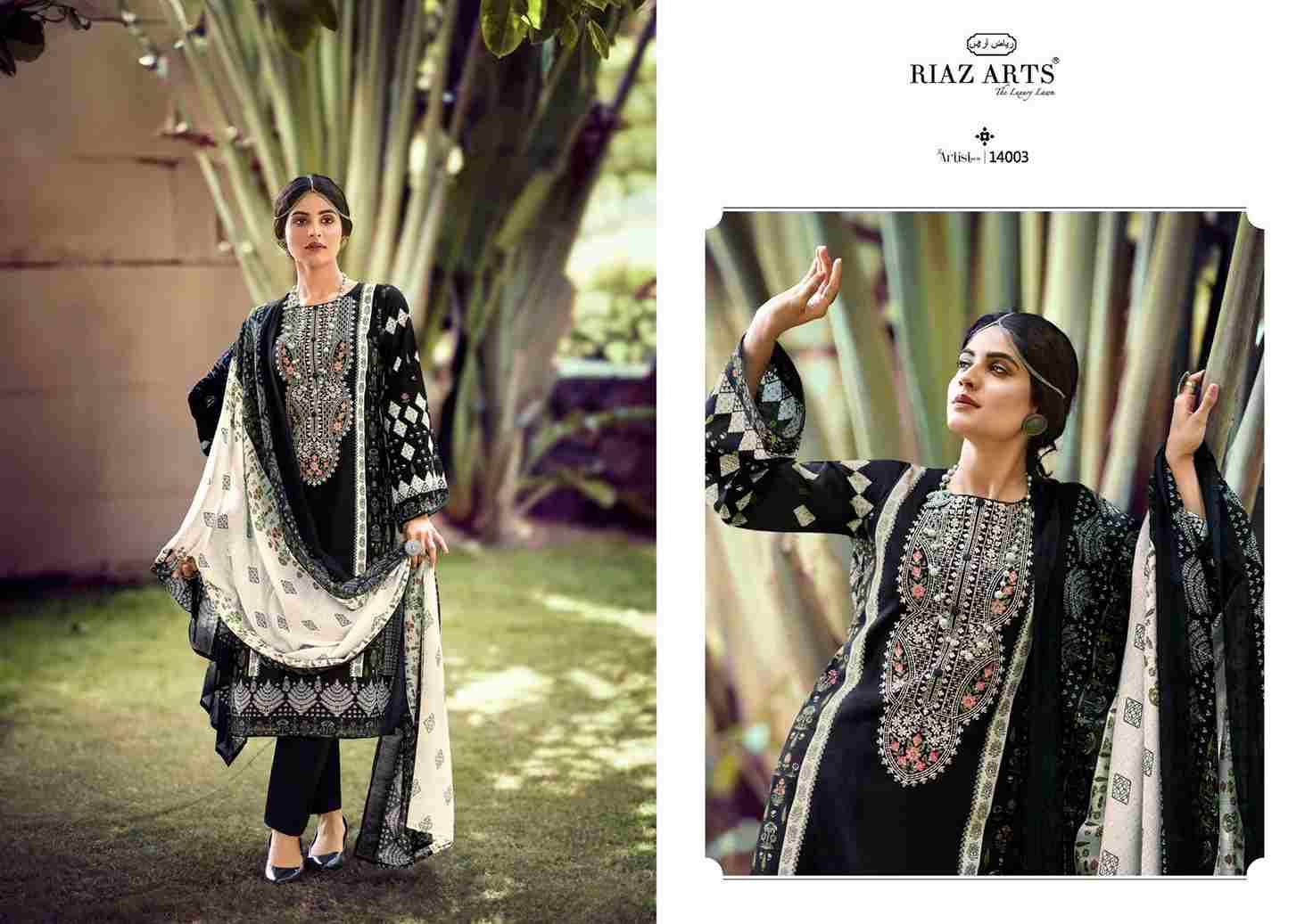 The Artist Vol-3 By Riaz Arts 14001 To 14008 Series Beautiful Festive Suits Stylish Fancy Colorful Casual Wear & Ethnic Wear Pure Lawn Print Dresses At Wholesale Price