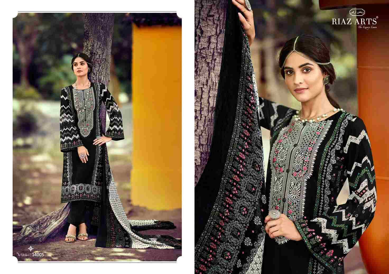 The Artist Vol-3 By Riaz Arts 14001 To 14008 Series Beautiful Festive Suits Stylish Fancy Colorful Casual Wear & Ethnic Wear Pure Lawn Print Dresses At Wholesale Price