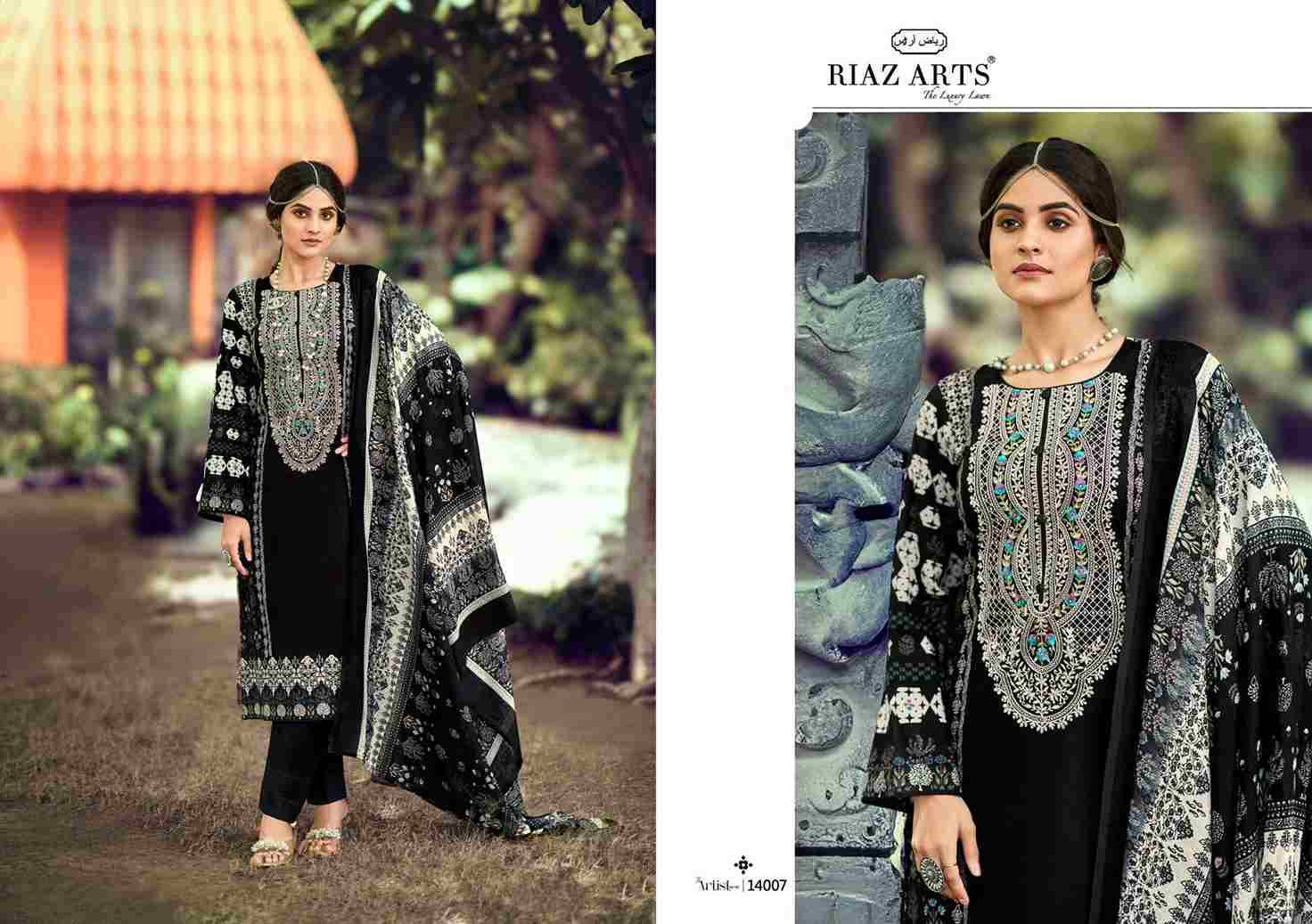 The Artist Vol-3 By Riaz Arts 14001 To 14008 Series Beautiful Festive Suits Stylish Fancy Colorful Casual Wear & Ethnic Wear Pure Lawn Print Dresses At Wholesale Price