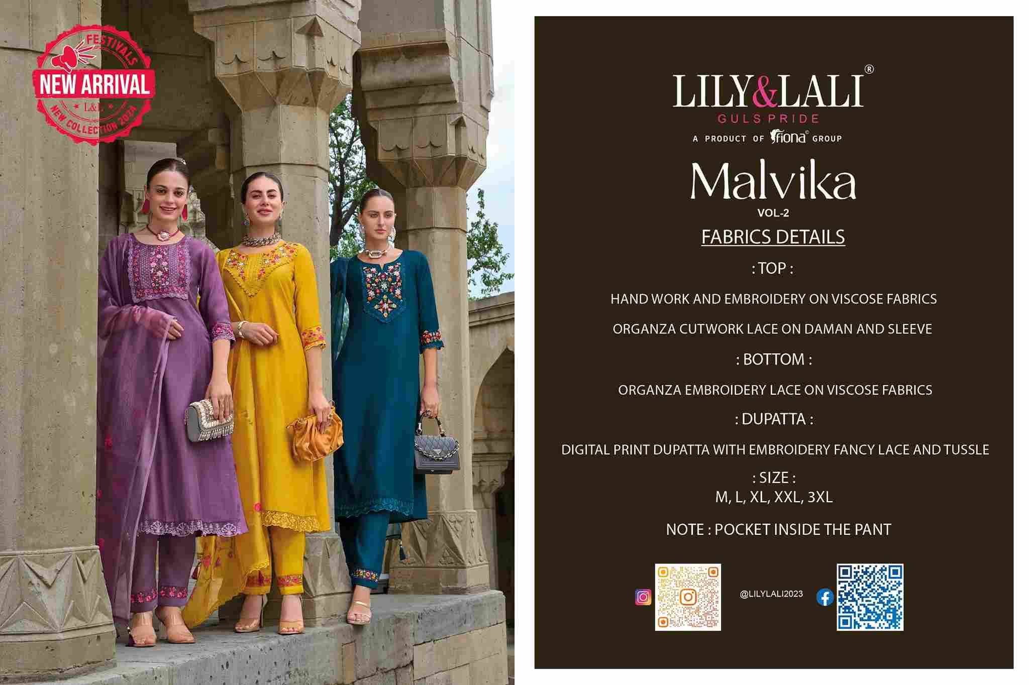 Malvika Vol-2 By Lily And Lali 20101 To 20106 Series Beautiful Festive Suits Colorful Stylish Fancy Casual Wear & Ethnic Wear Pure Viscose Organza Dresses At Wholesale Price