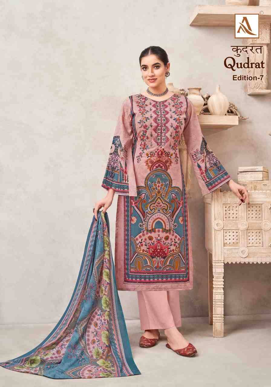 Qudrat Vol-7 By Alok Suit 1560-001 To 1560-008 Series Indian Traditional Wear Collection Beautiful Stylish Fancy Colorful Party Wear & Wear Cambric Cotton Dress At Wholesale Price