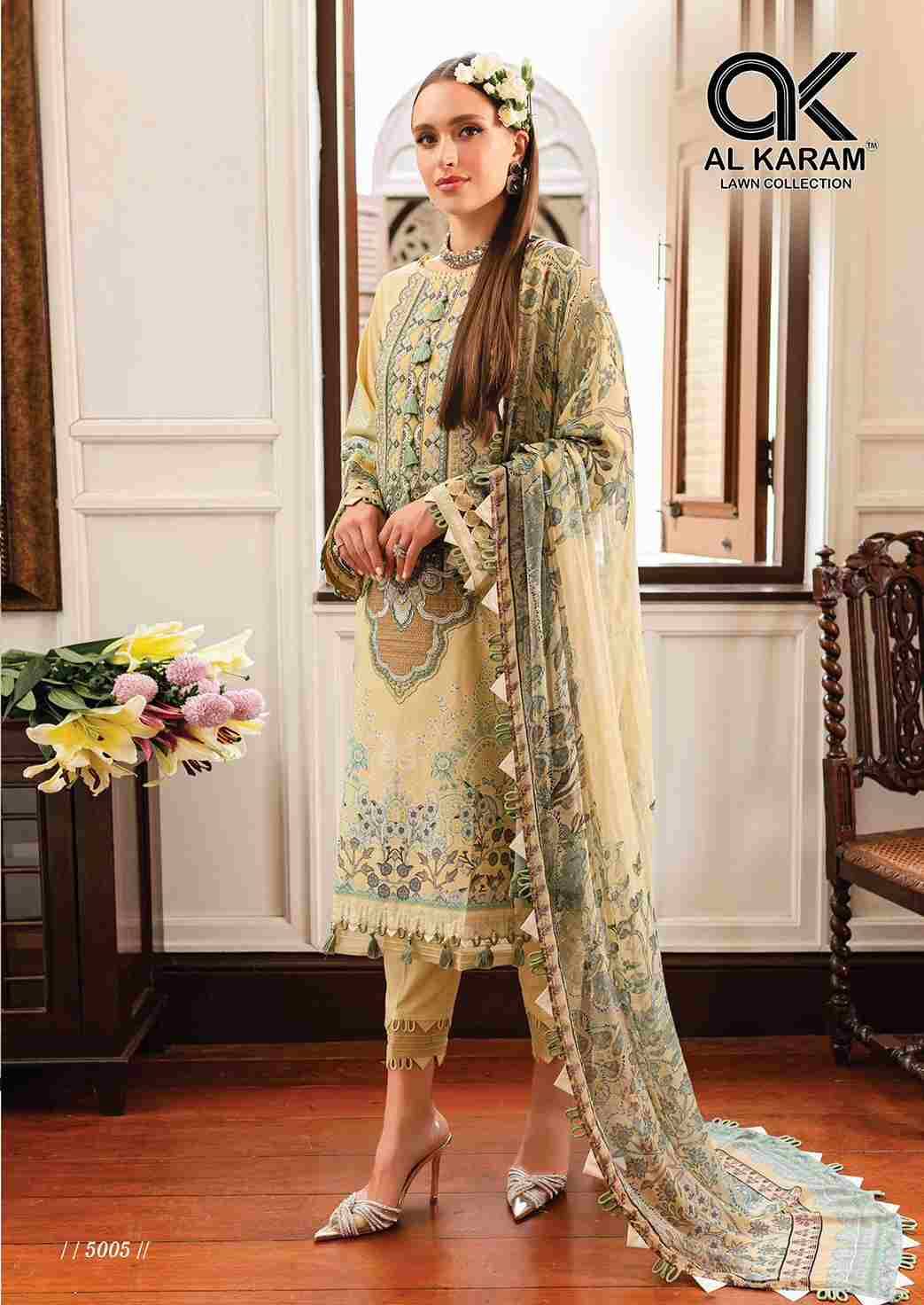 Queens Court Vol-5 By Al Karam Lawn Collection 5001 To 5006 Series Beautiful Suits Colorful Stylish Fancy Casual Wear & Ethnic Wear Pure Cambric Dresses At Wholesale Price