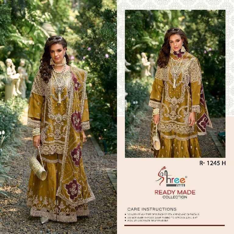 Shree Fabs Hit Design R-1245 Colours Vol-2 By Shree Fabs R-1245-E To R-1245-H Series Wholesale Designer Pakistani Suits Collection Beautiful Stylish Fancy Colorful Party Wear & Occasional Wear Organza With Embroidered Dresses At Wholesale Price