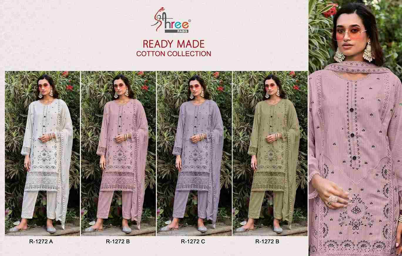 Shree Fabs Hit Design R-1272 Colours By Shree Fabs R-1272-A To R-1272-D Series Wholesale Designer Pakistani Suits Collection Beautiful Stylish Fancy Colorful Party Wear & Occasional Wear Cambric Cotton Lawn Dresses At Wholesale Price