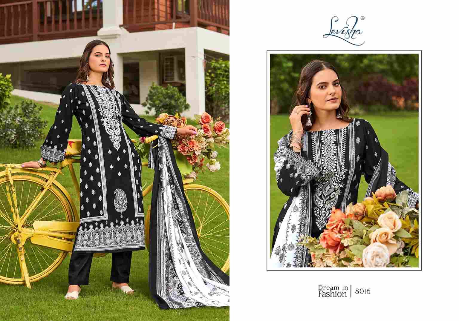 Naira Nx Vol-8 By Levisha 8013 To 8020 Series Festive Suits Beautiful Fancy Colorful Stylish Party Wear & Occasional Wear Cambric Lawn Cotton Print Dresses At Wholesale Price