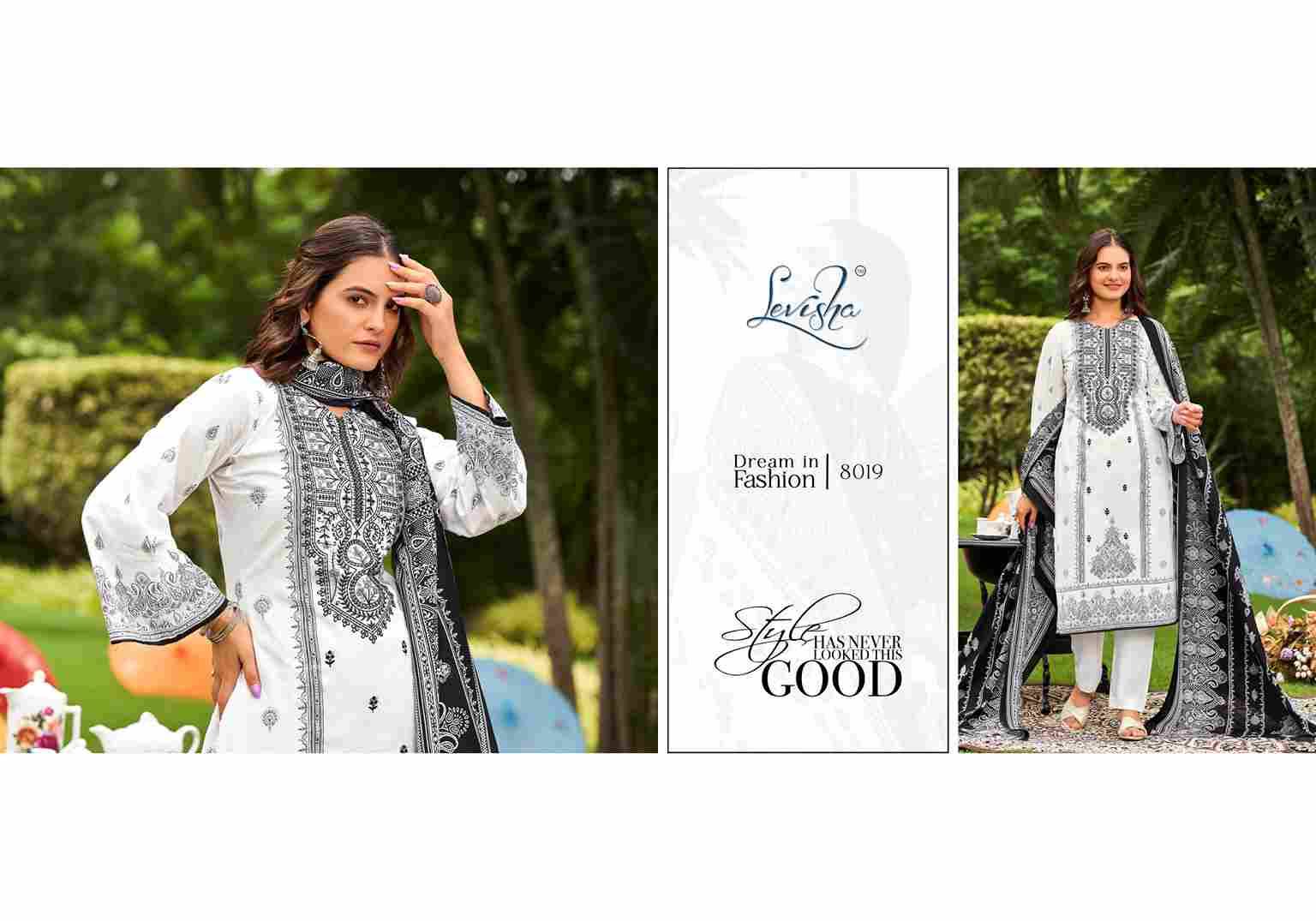 Naira Nx Vol-8 By Levisha 8013 To 8020 Series Festive Suits Beautiful Fancy Colorful Stylish Party Wear & Occasional Wear Cambric Lawn Cotton Print Dresses At Wholesale Price