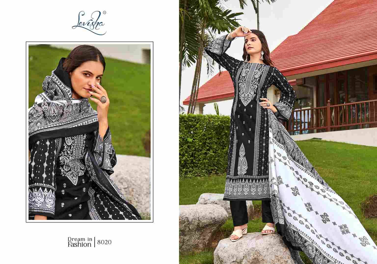 Naira Nx Vol-8 By Levisha 8013 To 8020 Series Festive Suits Beautiful Fancy Colorful Stylish Party Wear & Occasional Wear Cambric Lawn Cotton Print Dresses At Wholesale Price