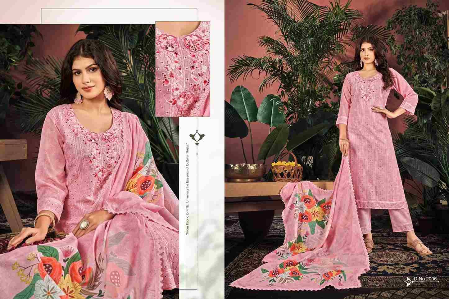 Cotton Chikan Applique Vol-2 By Isavasyam 2001 To 2006 Series Designer Stylish Fancy Colorful Beautiful Party Wear & Ethnic Wear Collection Pure Cambric Cotton Dresses At Wholesale Price