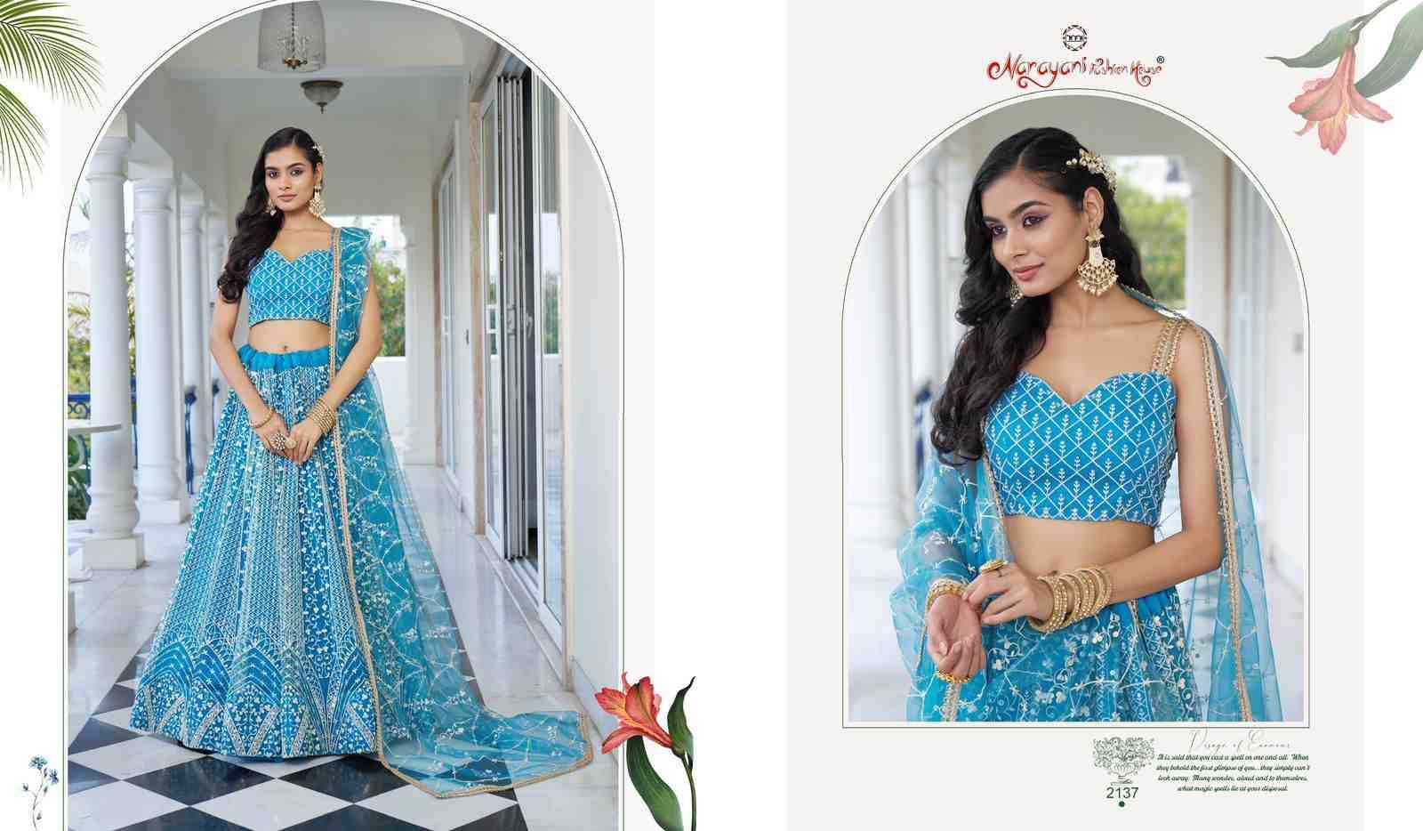 Kelaya Vol-8 By Narayani Fashion House 2137 To 2141 Series Festive Wear Collection Beautiful Stylish Colorful Fancy Party Wear & Occasional Wear Net Lehengas At Wholesale Price