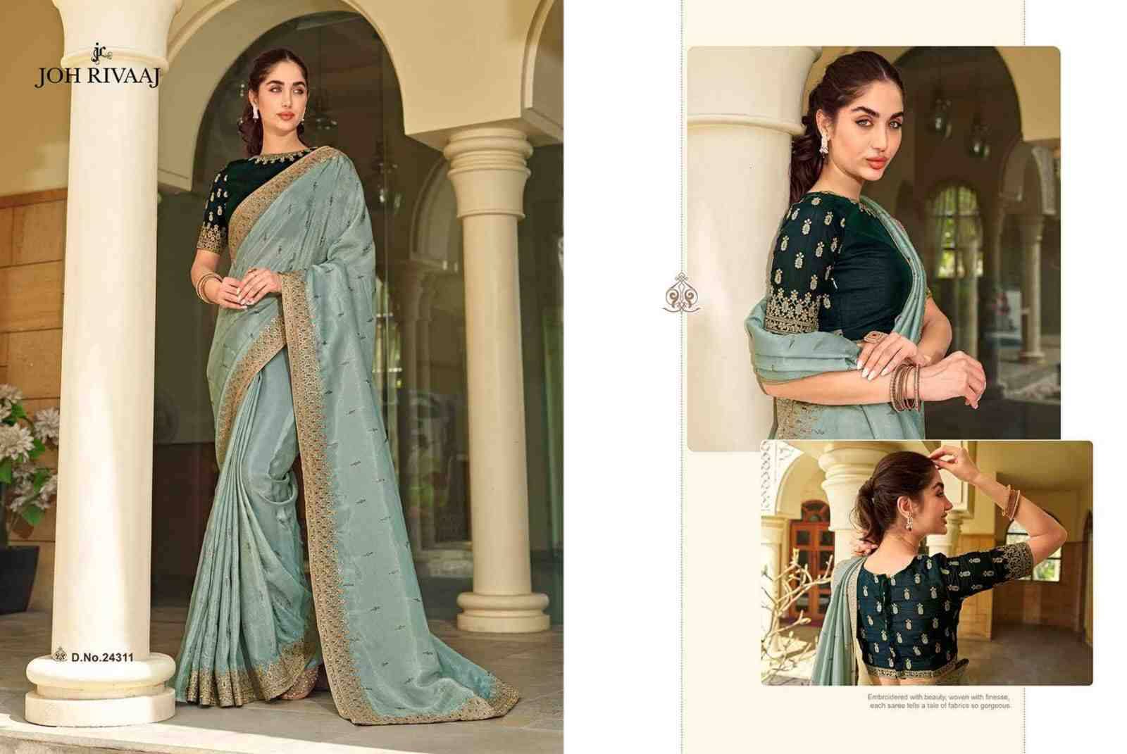 Joshika By Joh Rivaaj 24311 To 24319 Series Indian Traditional Wear Collection Beautiful Stylish Fancy Colorful Party Wear & Occasional Wear Organza Silk Sarees At Wholesale Price