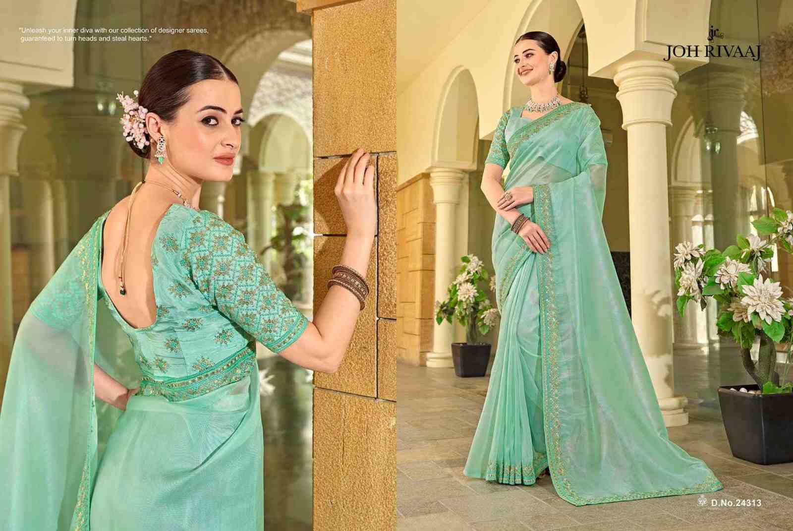 Joshika By Joh Rivaaj 24311 To 24319 Series Indian Traditional Wear Collection Beautiful Stylish Fancy Colorful Party Wear & Occasional Wear Organza Silk Sarees At Wholesale Price