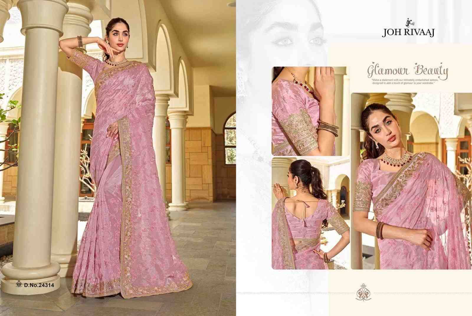 Joshika By Joh Rivaaj 24311 To 24319 Series Indian Traditional Wear Collection Beautiful Stylish Fancy Colorful Party Wear & Occasional Wear Organza Silk Sarees At Wholesale Price