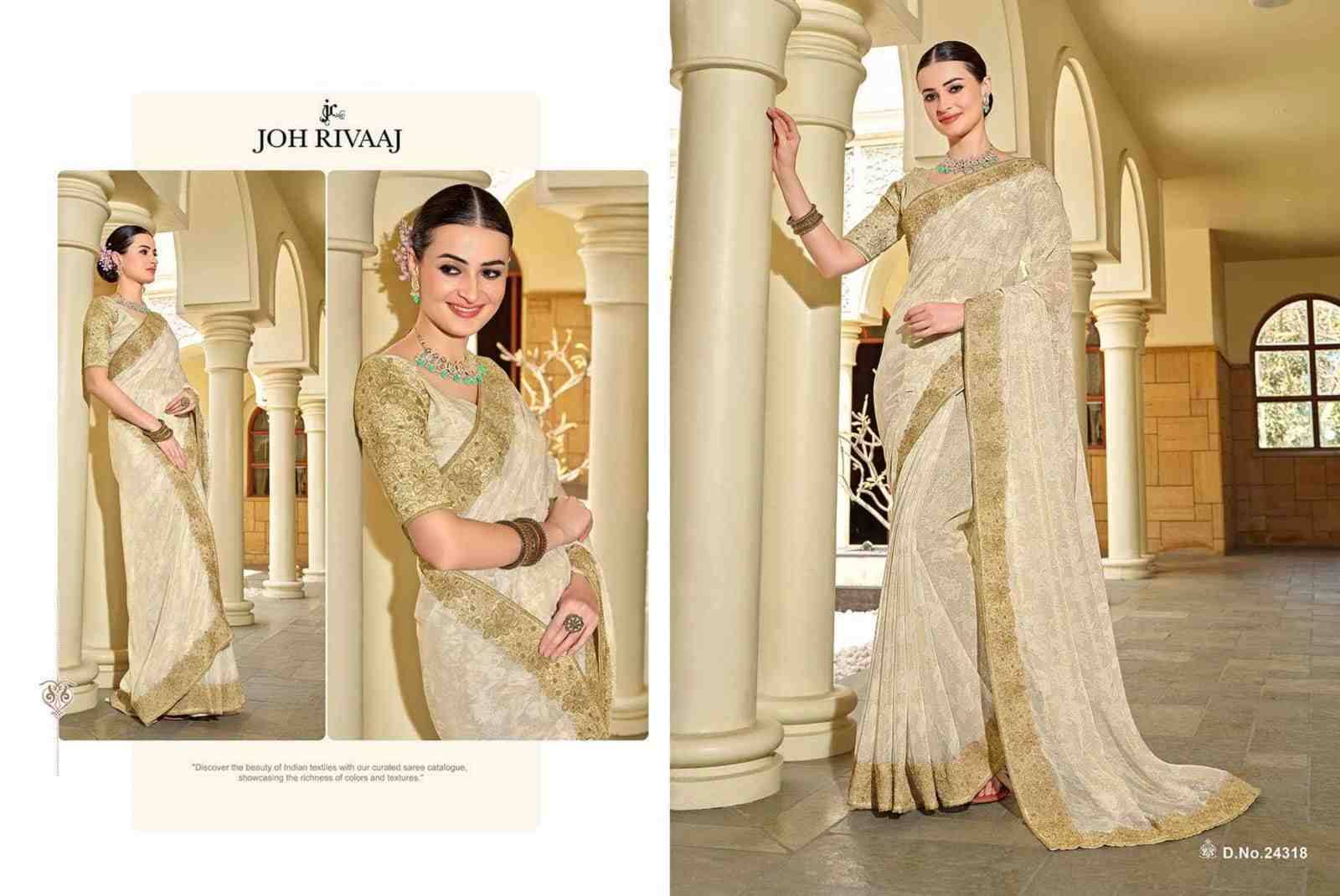 Joshika By Joh Rivaaj 24311 To 24319 Series Indian Traditional Wear Collection Beautiful Stylish Fancy Colorful Party Wear & Occasional Wear Organza Silk Sarees At Wholesale Price