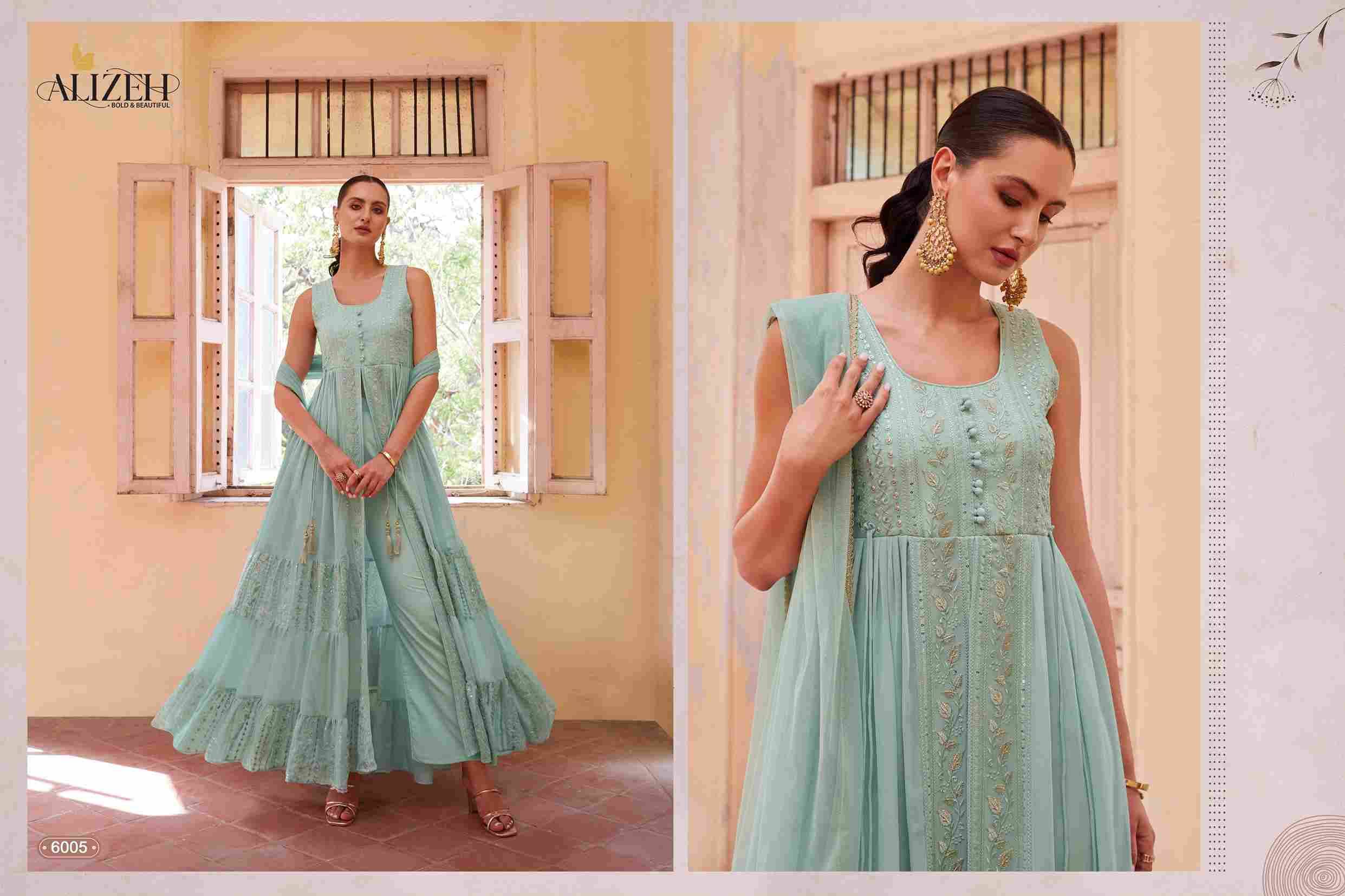 Gulbahar Vol-4 By Alizeh 6001 To 6005 Series Beautiful Suits Colorful Stylish Fancy Casual Wear & Ethnic Wear Georgette Embroidered Dresses At Wholesale Price