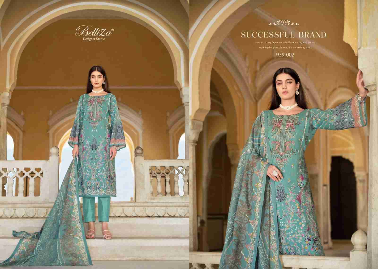 Naira Vol-61 By Belliza 939-001 To 939-008 Series Beautiful Festive Suits Stylish Fancy Colorful Casual Wear & Ethnic Wear Pure Cotton Print Dresses At Wholesale Price