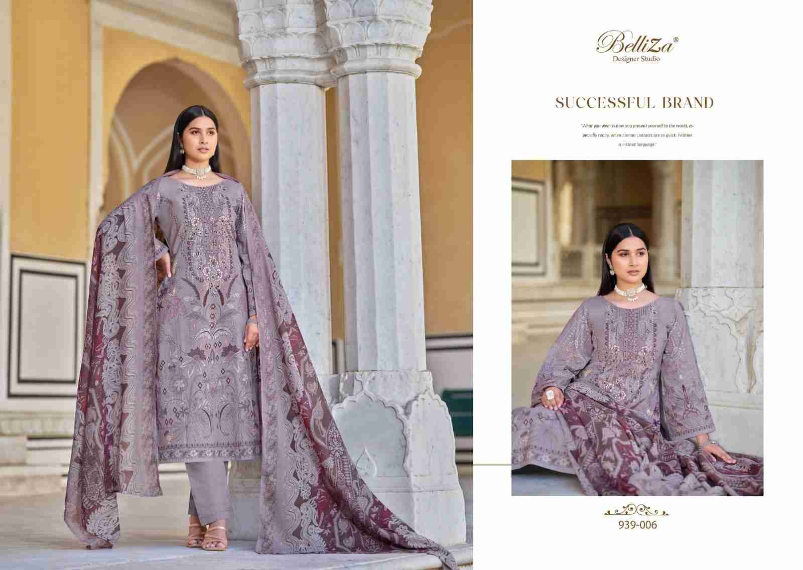 Naira Vol-61 By Belliza 939-001 To 939-008 Series Beautiful Festive Suits Stylish Fancy Colorful Casual Wear & Ethnic Wear Pure Cotton Print Dresses At Wholesale Price