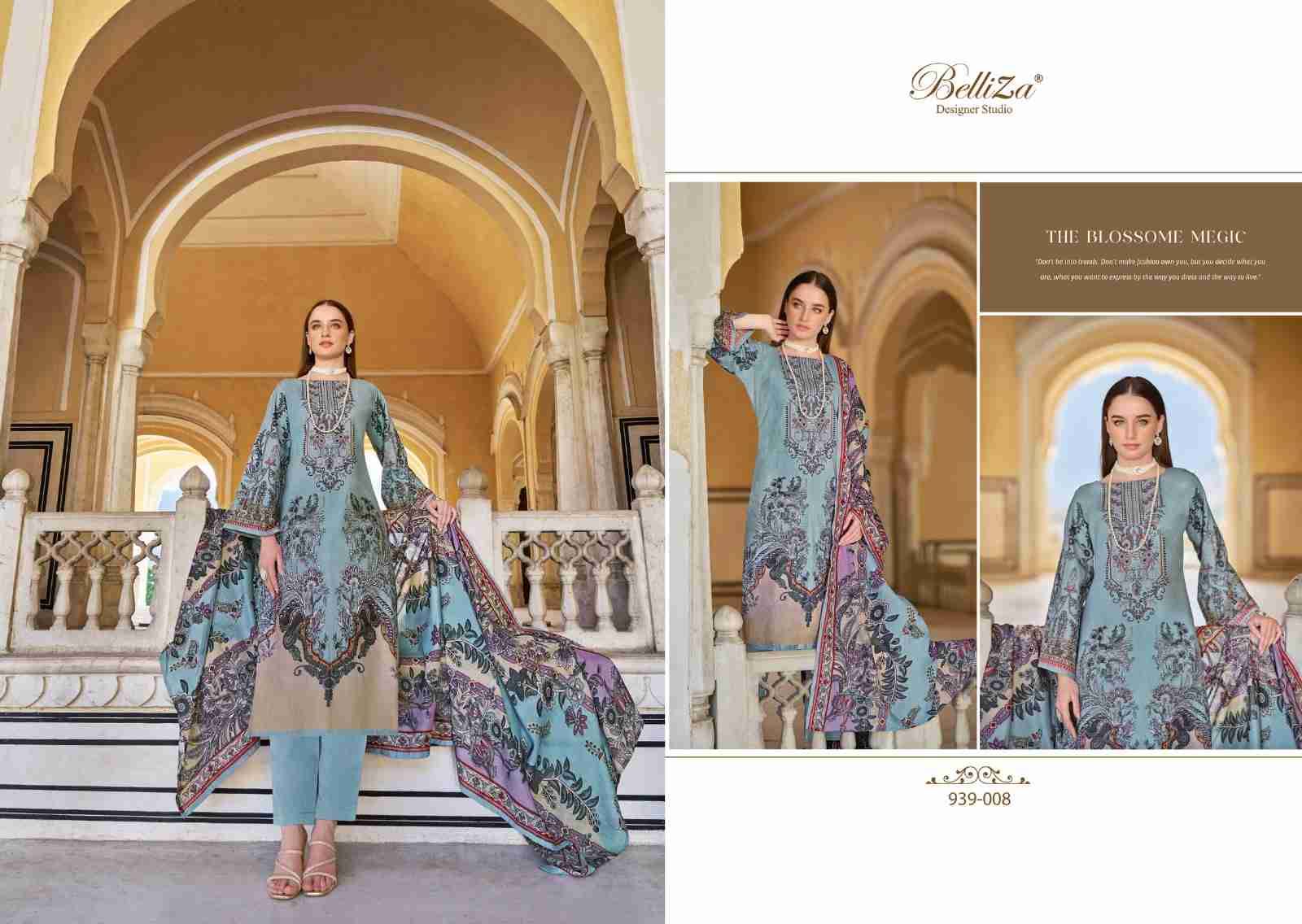 Naira Vol-61 By Belliza 939-001 To 939-008 Series Beautiful Festive Suits Stylish Fancy Colorful Casual Wear & Ethnic Wear Pure Cotton Print Dresses At Wholesale Price