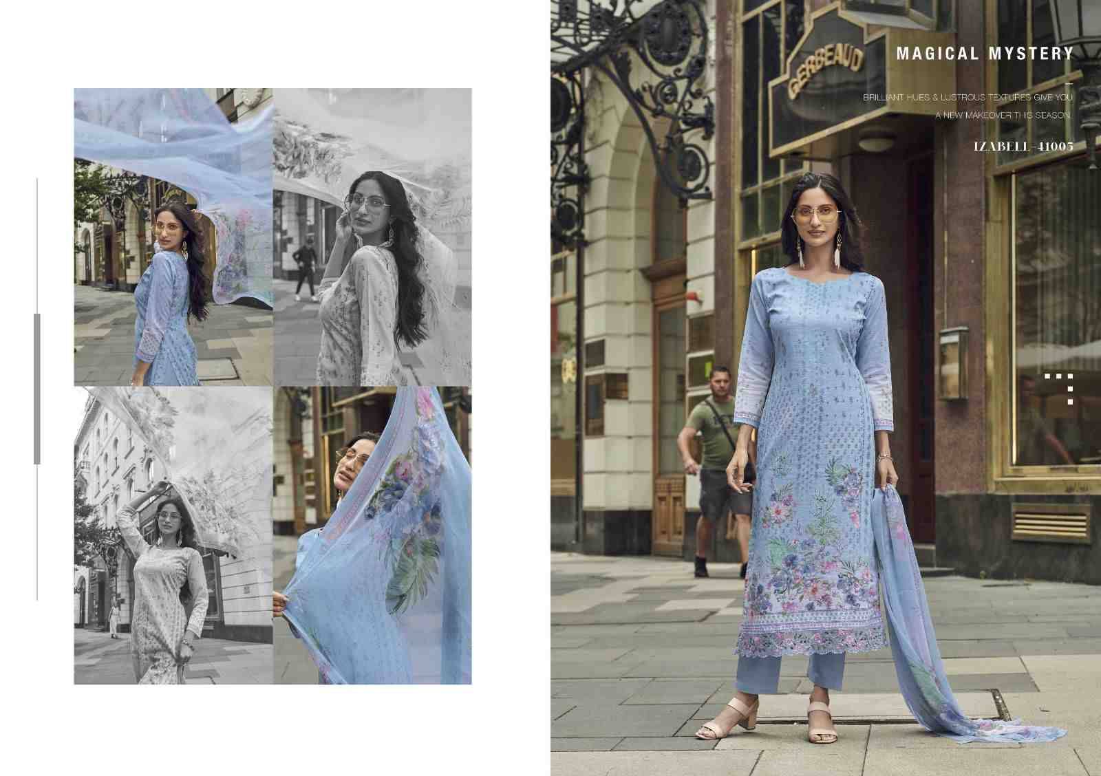 Izabell By Kesar 41001 To 41006 Series Beautiful Festive Suits Stylish Fancy Colorful Casual Wear & Ethnic Wear Pure Linen Print Dresses At Wholesale Price