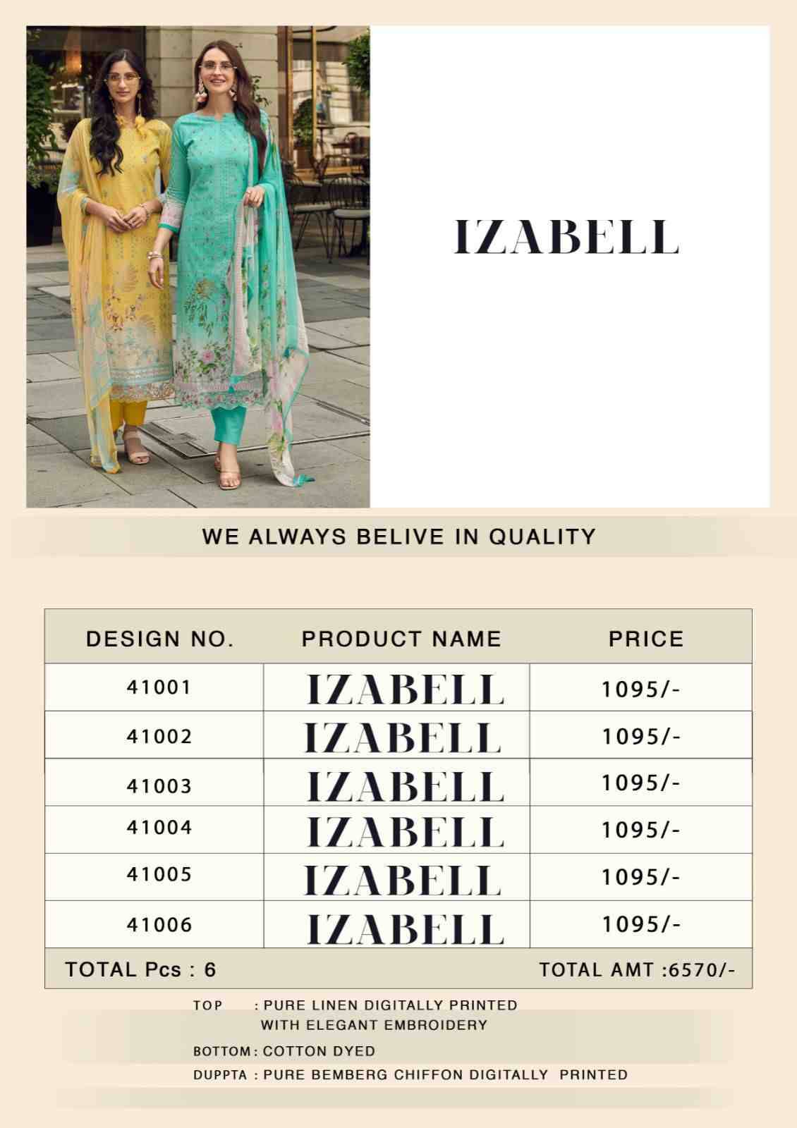 Izabell By Kesar 41001 To 41006 Series Beautiful Festive Suits Stylish Fancy Colorful Casual Wear & Ethnic Wear Pure Linen Print Dresses At Wholesale Price