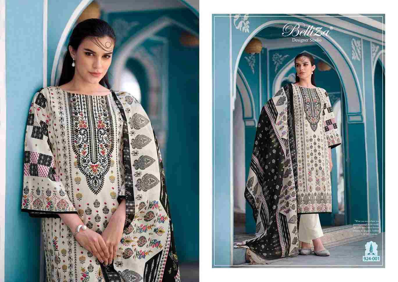 Naira Black And White By Belliza 924-001 To 924-008 Series Designer Suits Beautiful Fancy Colorful Stylish Party Wear & Occasional Wear Pure Jam Cotton Dresses At Wholesale Price