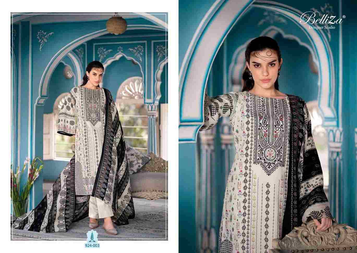 Naira Black And White By Belliza 924-001 To 924-008 Series Designer Suits Beautiful Fancy Colorful Stylish Party Wear & Occasional Wear Pure Jam Cotton Dresses At Wholesale Price