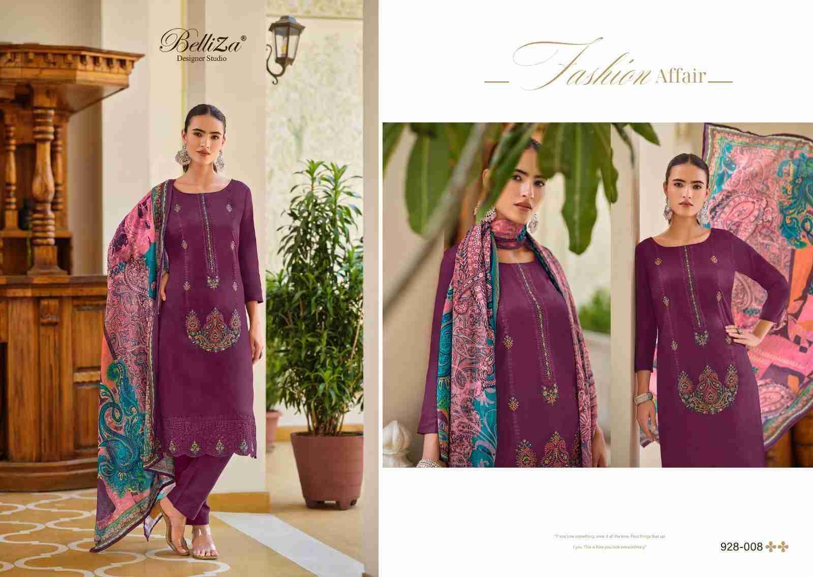 Jashn-E-Ishq Vol-9 By Belliza 928-001 To 928-008 Series Beautiful Stylish Festive Suits Fancy Colorful Casual Wear & Ethnic Wear & Ready To Wear Pure Jam Cotton Dresses At Wholesale Price