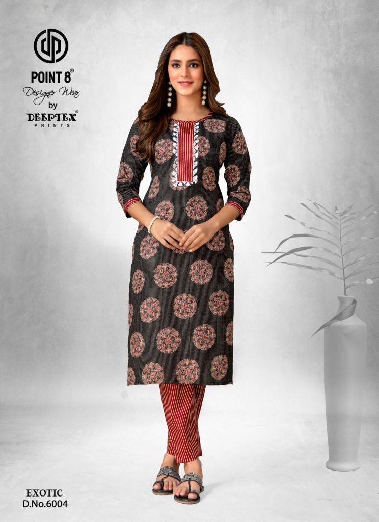 Exotic Vol-6 By Deeptex Prints 6001 To 6008 Series Designer Stylish Fancy Colorful Beautiful Party Wear & Ethnic Wear Collection Cotton Print Kurtis At Wholesale Price