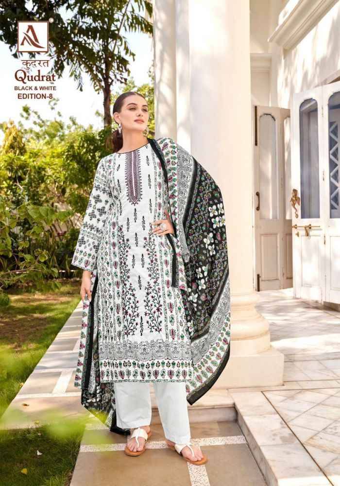 Qudrat Vol-8 By Alok Suit 1580-001 To 1580-008 Series Indian Traditional Wear Collection Beautiful Stylish Fancy Colorful Party Wear & Wear Cambric Cotton Dress At Wholesale Price