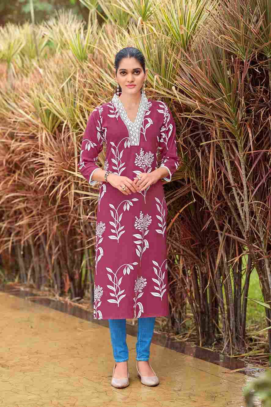 Viana By Tips And Tops 1001 To 1006 Series Designer Stylish Fancy Colorful Beautiful Party Wear & Ethnic Wear Collection Rayon Print Kurtis At Wholesale Price