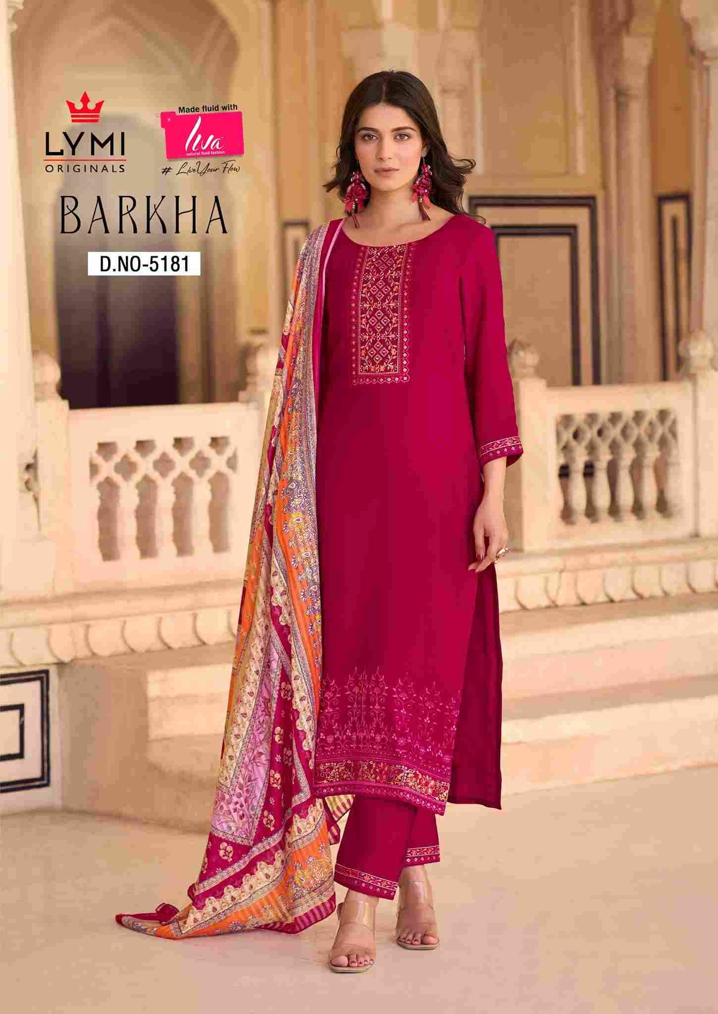 Barkha By Lymi Originals 5181 To 5184 Series Designer Stylish Fancy Colorful Beautiful Party Wear & Ethnic Wear Collection Viscose Embroidered Dresses At Wholesale Price